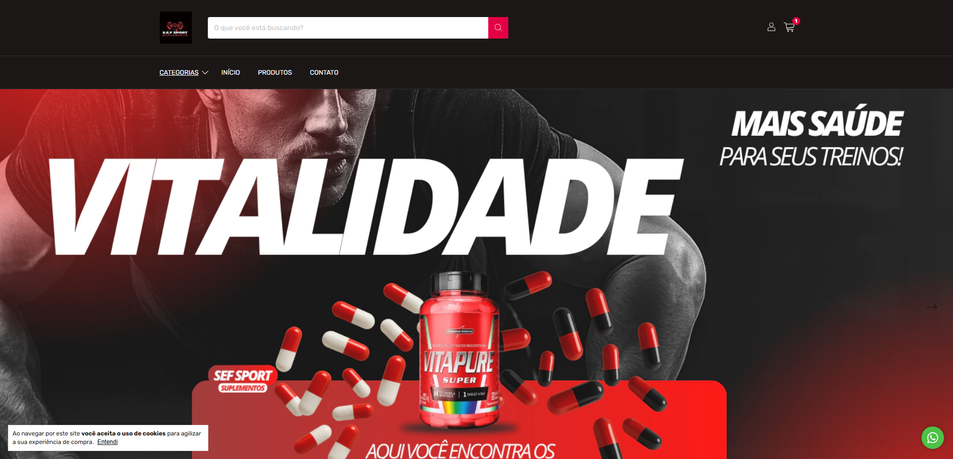 Site SEF Sport Suplementos